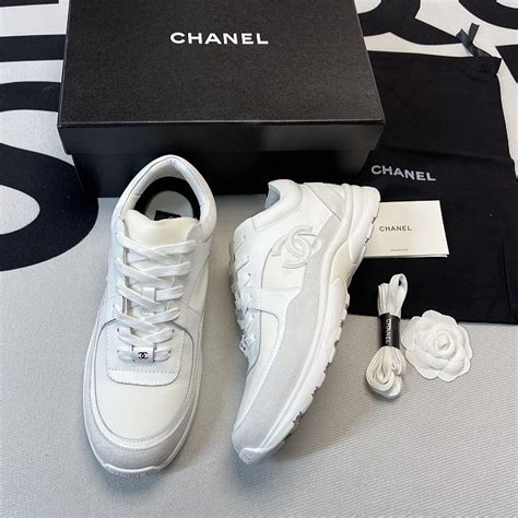 white chanel low tops|chanel tops.